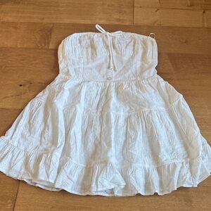 O'Neill White Strapless Eyelet Sundress